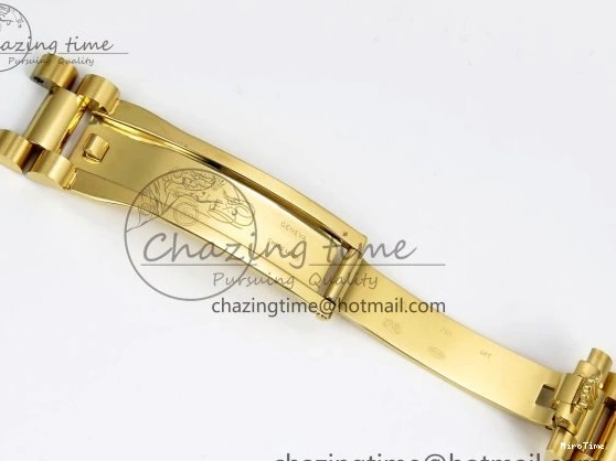 MiroTime 0121 WaterResistant Day Date 36 YG RAF 1:1 Best Edition Brown Oman Dial Diamonds Bezel on YG Bracelet A 1518